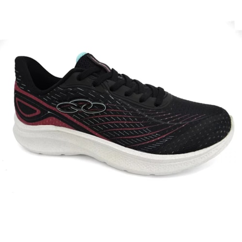 Tenis Olympikus Feminino Luna 2 Preto/Hibisco