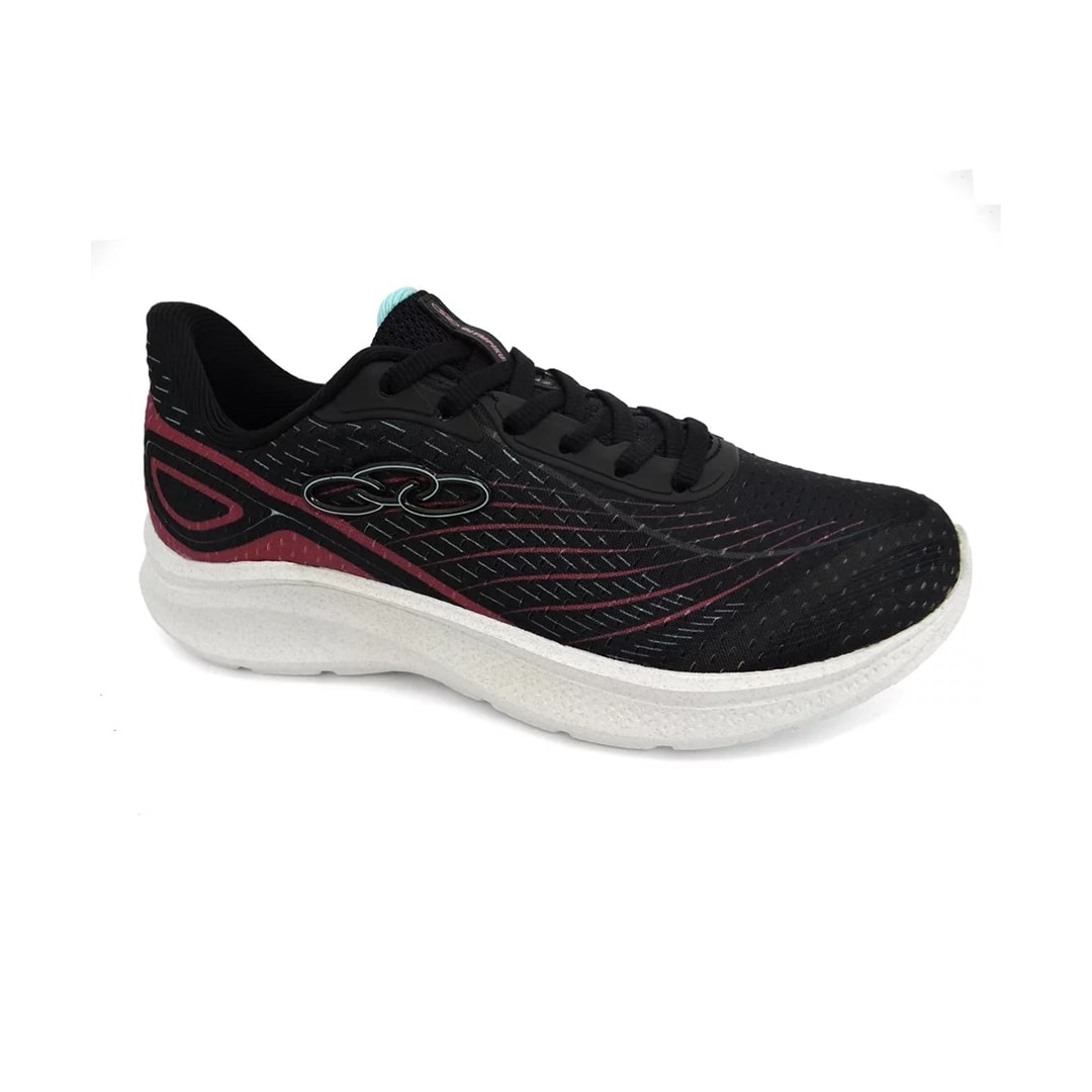 Tênis Olympikus Feminino Luna 2 Preto/Hibisco