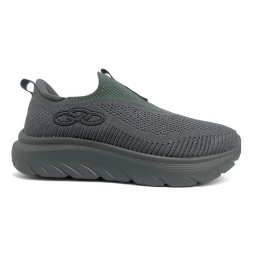 Detalhe - Tênis Olympikus Masculino Casual Clic Chumbo