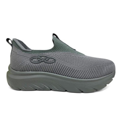 Detalhe - Tênis Olympikus Masculino Casual Clic Chumbo