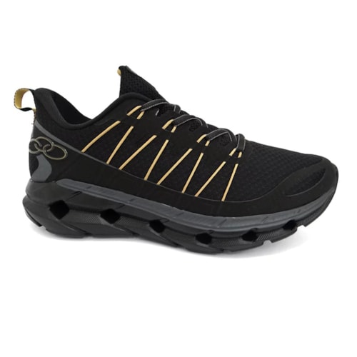 Tenis Olympikus Masculino Cyber 3 Preto/Dourado