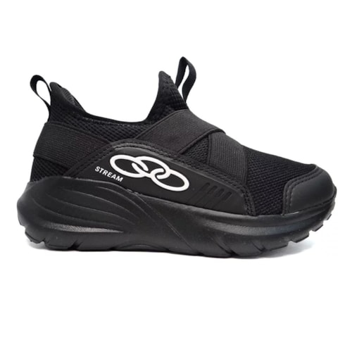 Detalhe - Tênis Olympikus Stream Infantil Preto