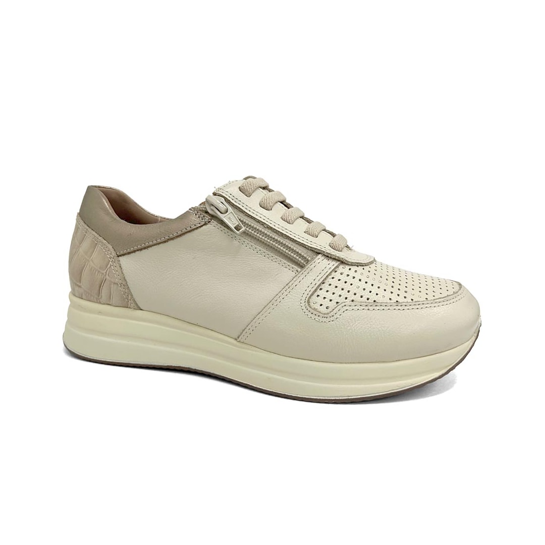Tênis Opananken Feminino Couro Anatômico 65201 Off White
