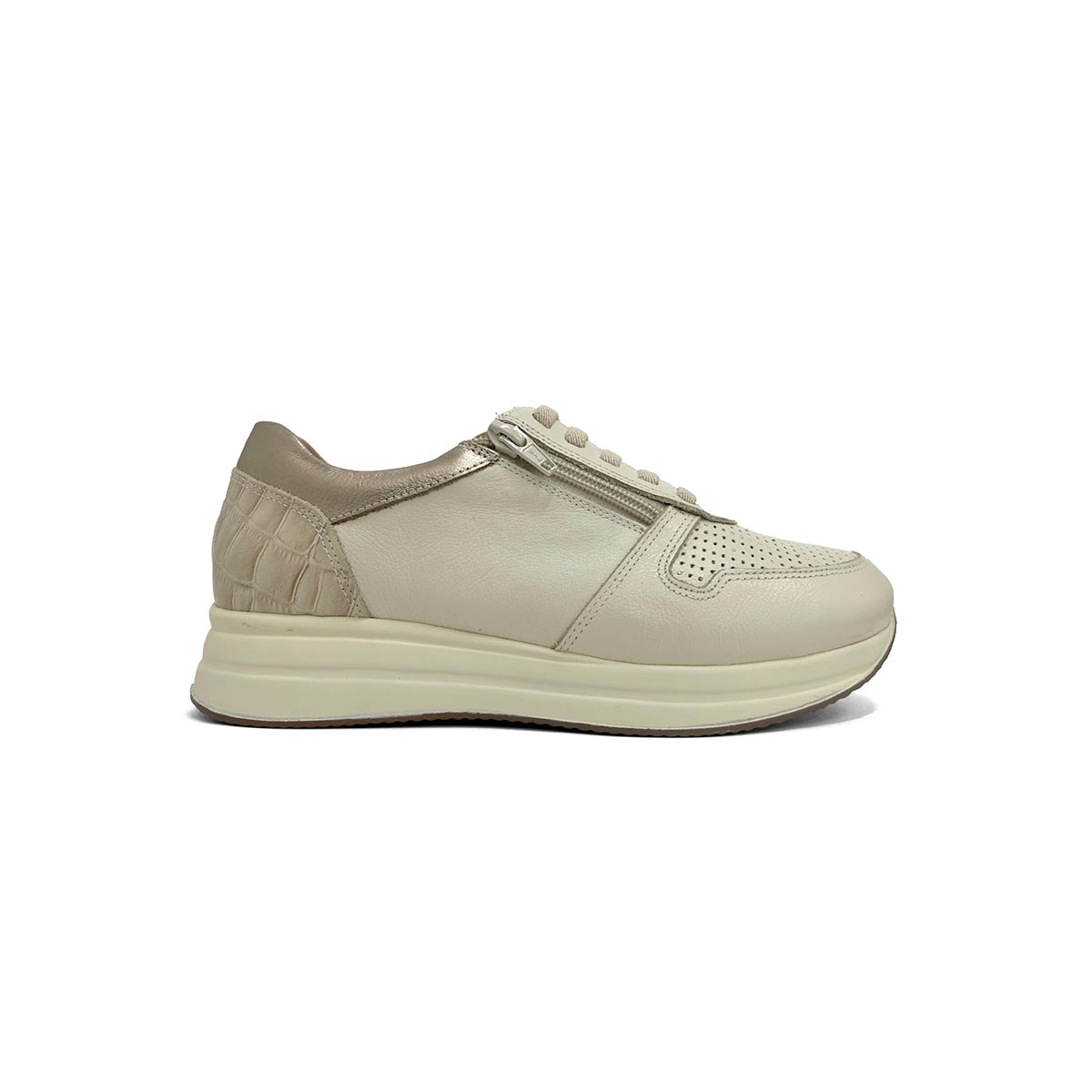 Tênis Opananken Feminino Couro Anatômico 65201 Off White Tênis Opananken Feminino Couro Anatômico 65201 Off White