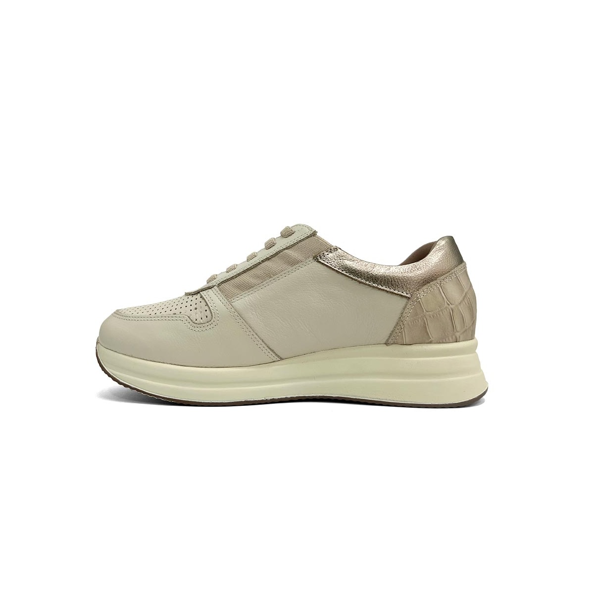 Tênis Opananken Feminino Couro Anatômico 65201 Off White Tênis Opananken Feminino Couro Anatômico 65201 Off White