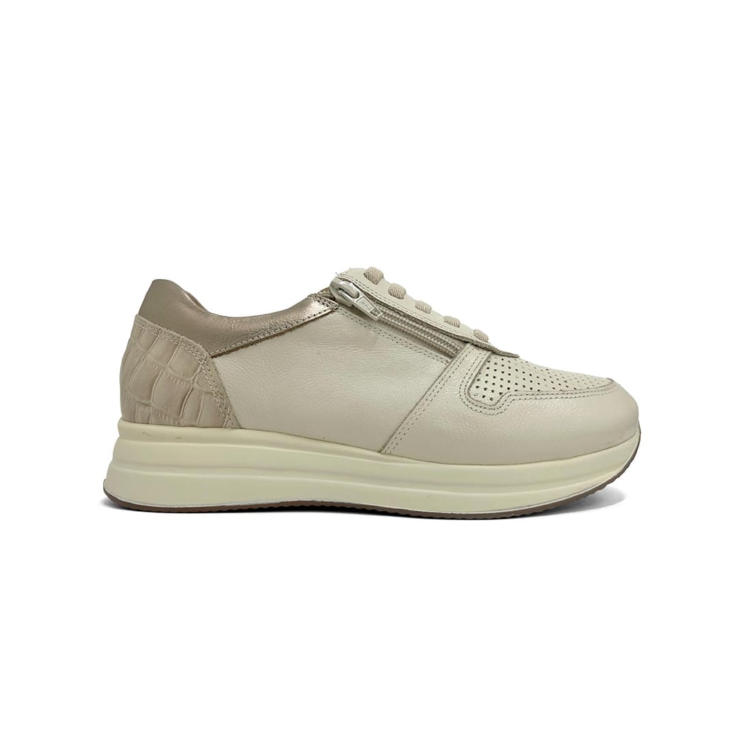 Tênis Opananken Feminino Couro Anatômico 65201 Off White Tênis Opananken Feminino Couro Anatômico 65201 Off White