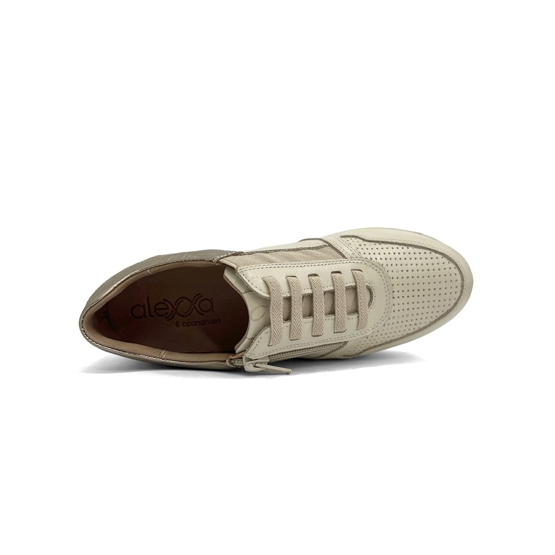 Tênis Opananken Feminino Couro Anatômico 65201 Off White