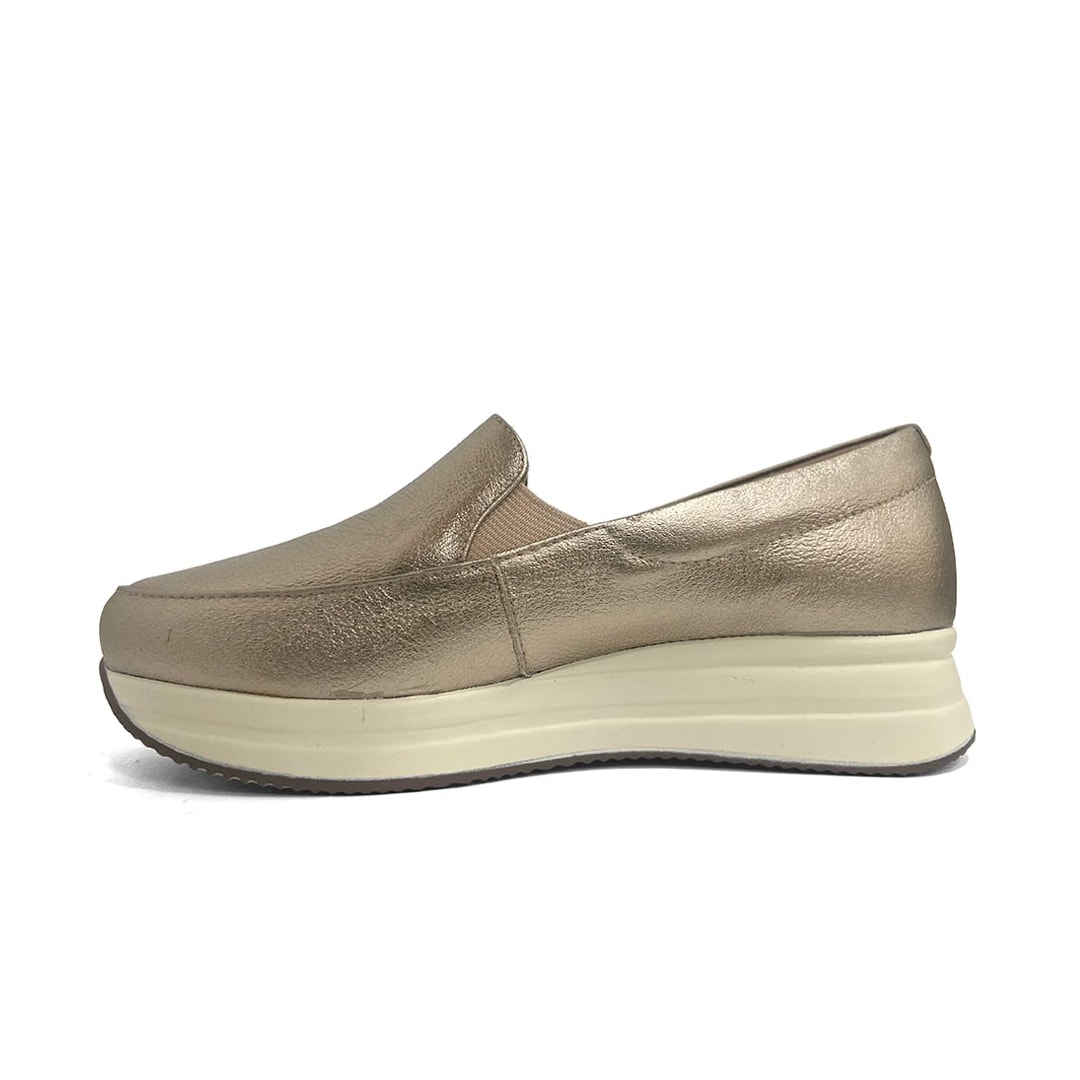 Tênis Opananken Feminino Couro Slip On 65215 Prata Velha Tênis Opananken Feminino Couro Slip On 65215 Prata Velha