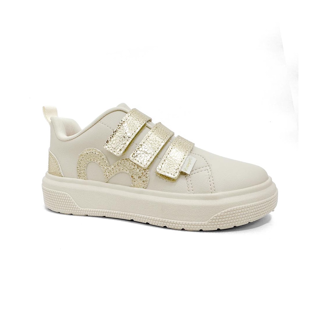 Tênis Pampili Infantil Casual Lona 736030 Nude Holografico