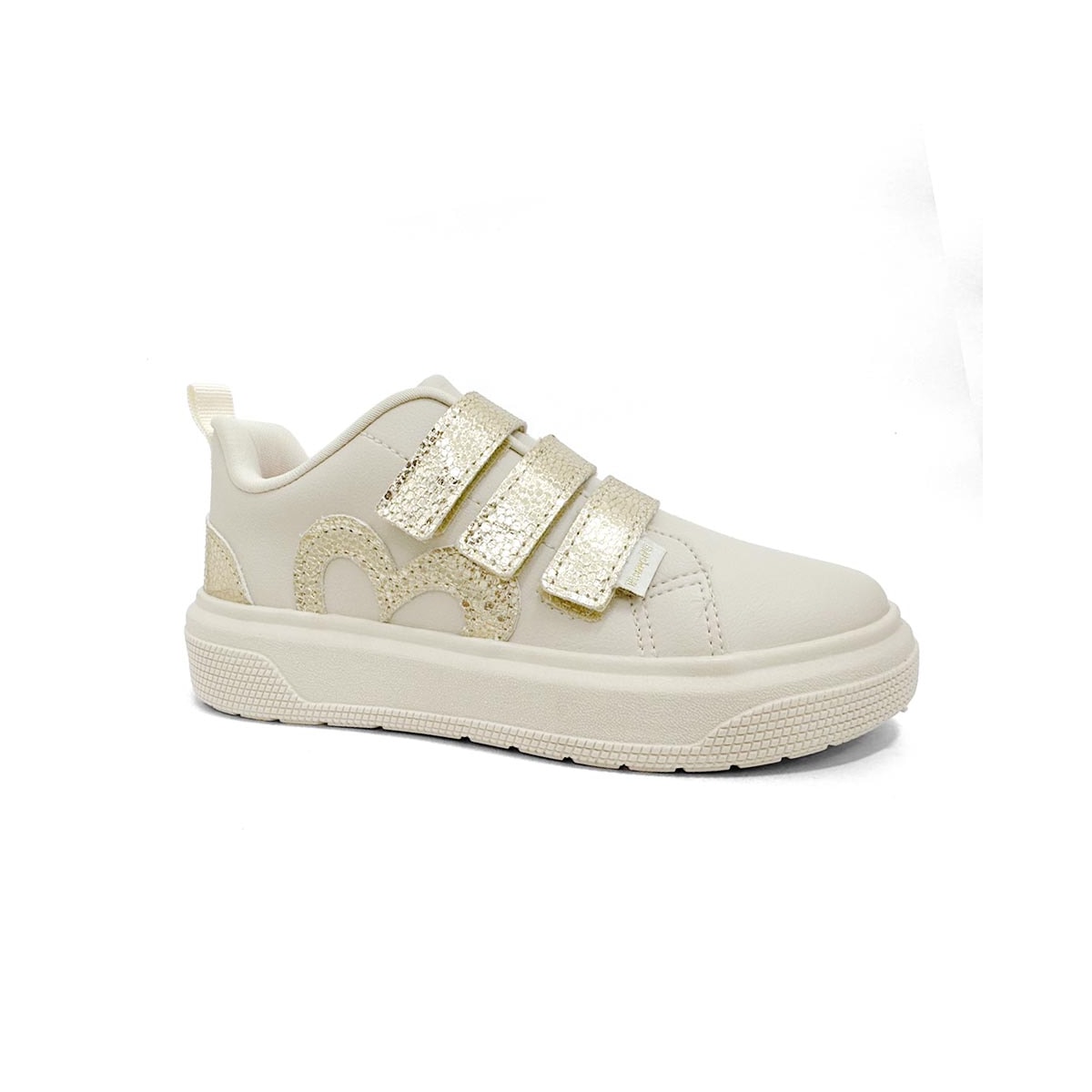 Tênis Pampili Infantil Casual Lona 736030 Nude Holografico