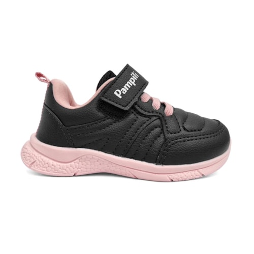 Detalhe - Tênis Pampili Infantil Mini Soft 745.011 Preto