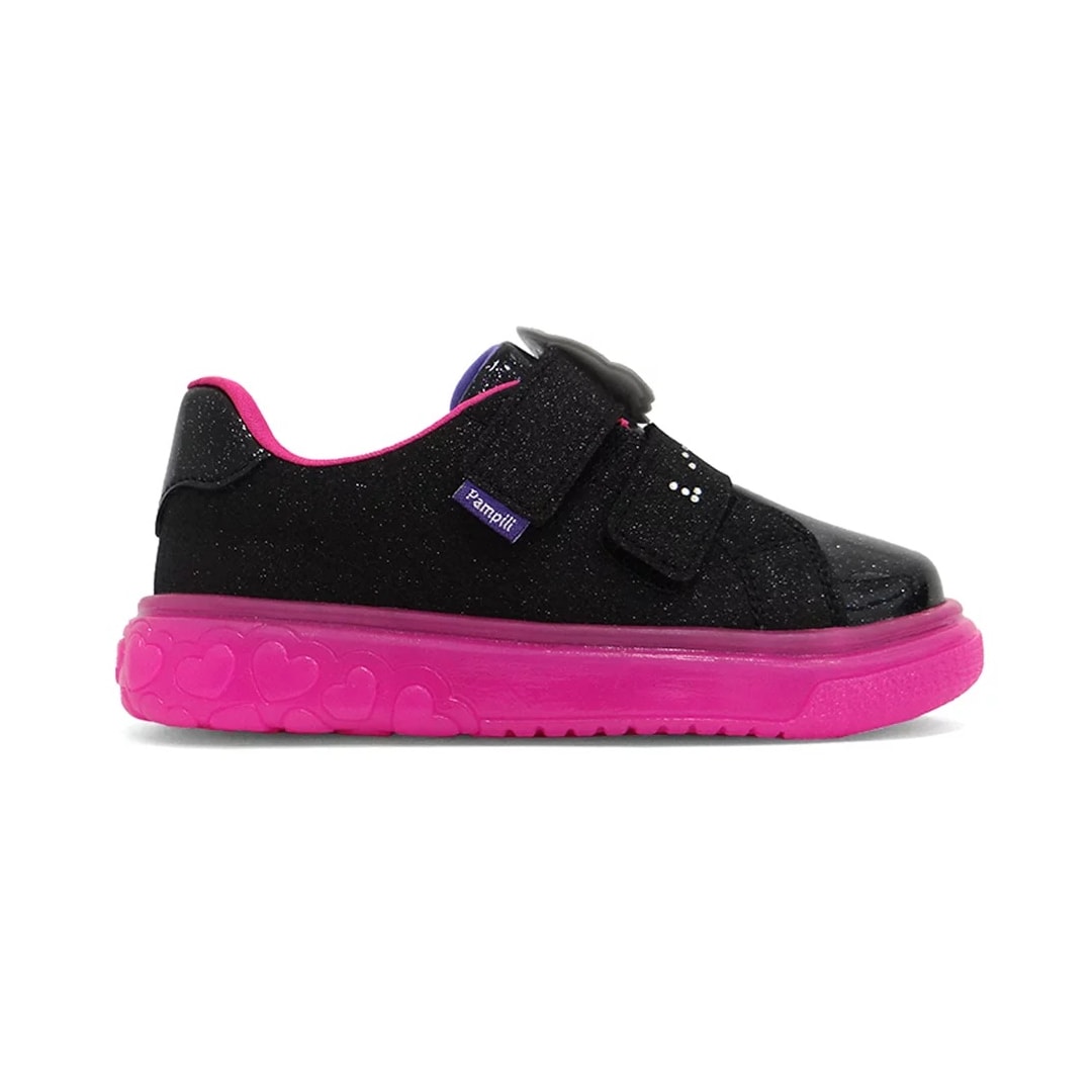 Tênis Pampili Infantil Sneaker Luz 483.003 Preto/Fucsia Tênis Pampili Infantil Sneaker Luz 483.003 Preto/Fucsia
