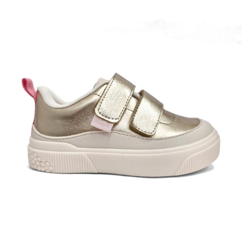 Detalhe - Tênis Pampili Infantil Yumi 721.019 Dourado