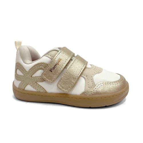 Tênis Pampili Menina Sophie 768.004 Branco/Dourado