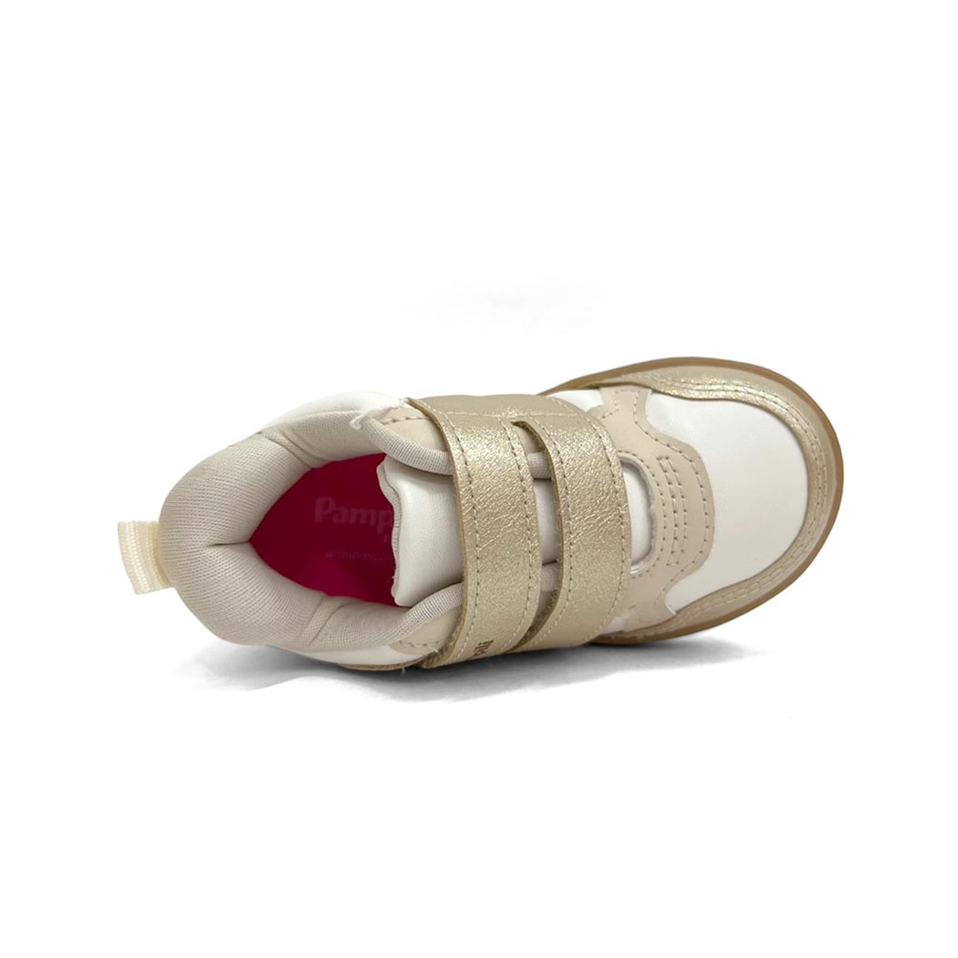 Tênis Pampili Menina Sophie 768.004 Branco/Dourado Tênis Pampili Menina Sophie 768.004 Branco/Dourado