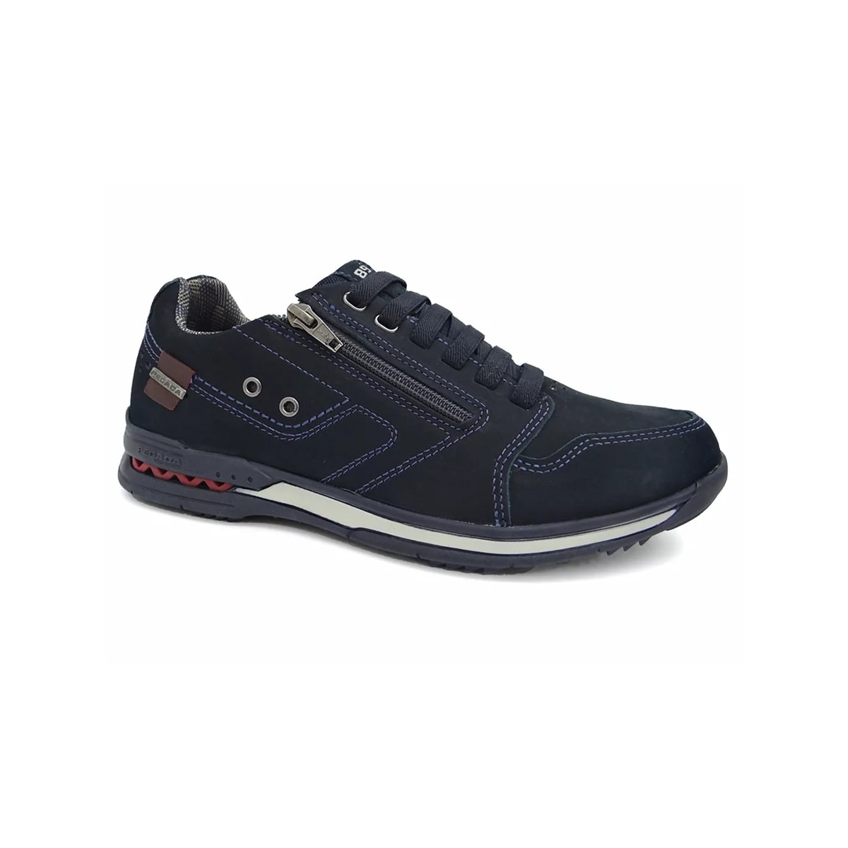 Tênis Pegada Casual Couro Masculino 114858 Marinho/Bordo Tênis Pegada Casual Couro Masculino 114858 Marinho/Bordo