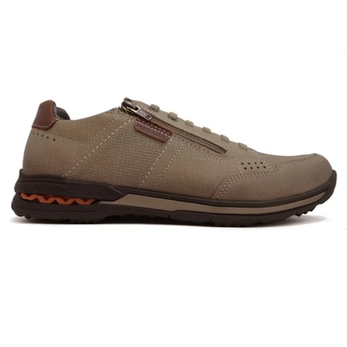 Tenis Pegada Casual Couro Masculino 114861 Areia