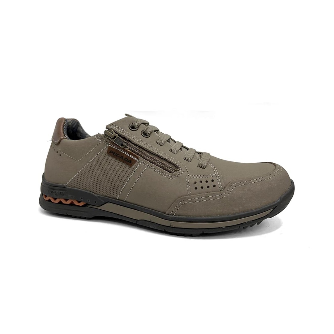 Tênis Pegada Casual Couro Masculino 114861 Areia
