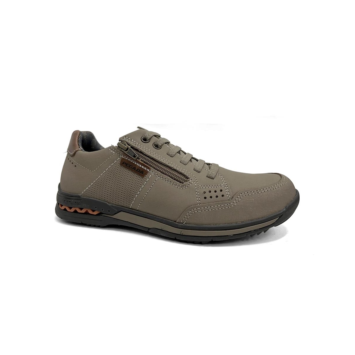 Tênis Pegada Casual Couro Masculino 114861 Areia Tênis Pegada Casual Couro Masculino 114861 Areia