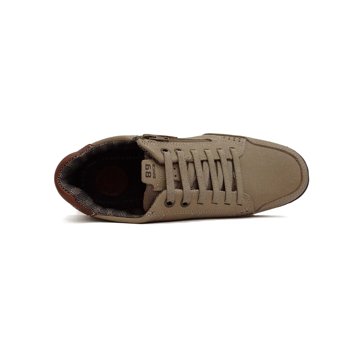 Tênis Pegada Casual Couro Masculino 114861 Areia Tênis Pegada Casual Couro Masculino 114861 Areia