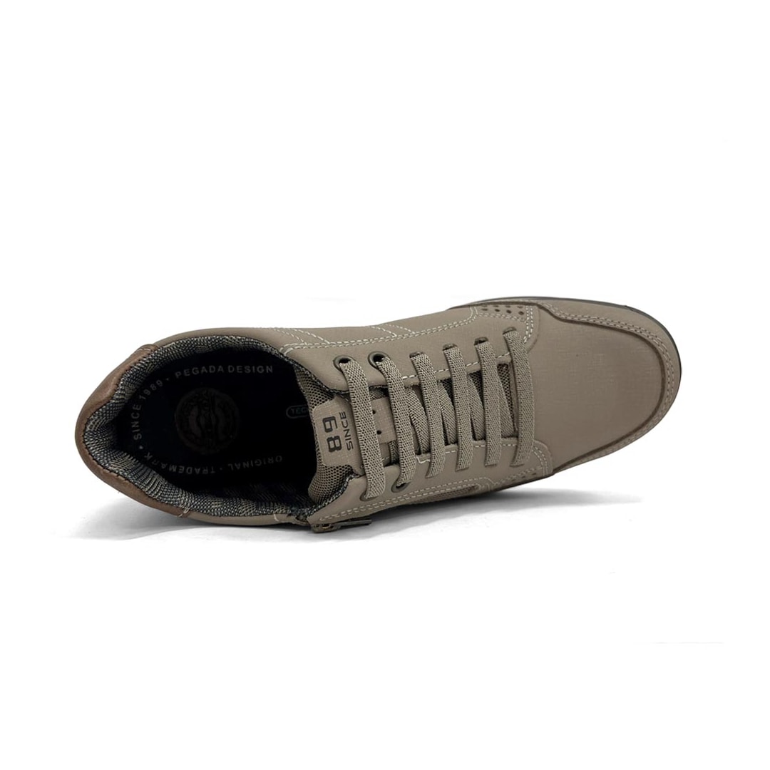 Tênis Pegada Casual Couro Masculino 114861 Areia Tênis Pegada Casual Couro Masculino 114861 Areia