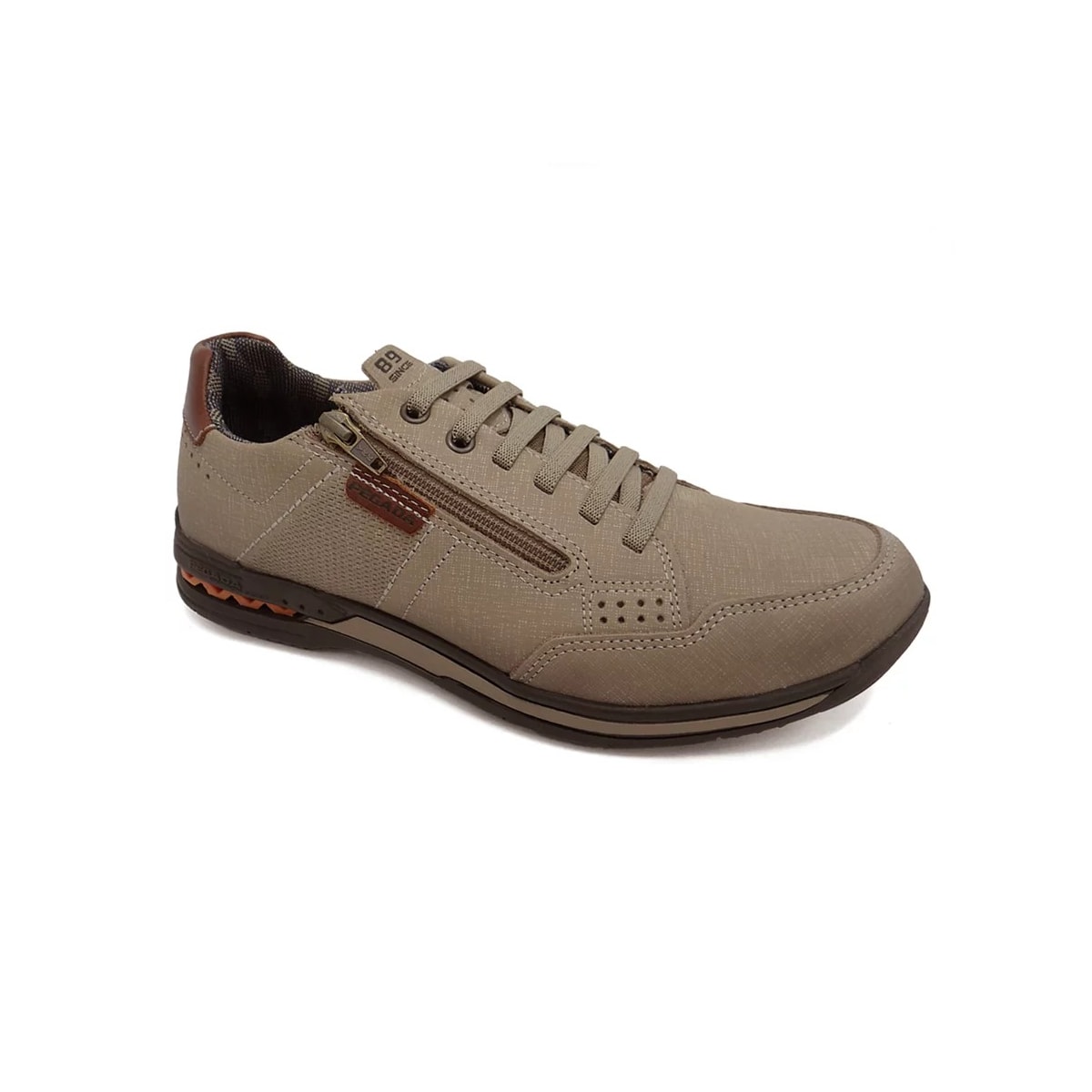 Tênis Pegada Casual Couro Masculino 114861 Areia Tênis Pegada Casual Couro Masculino 114861 Areia