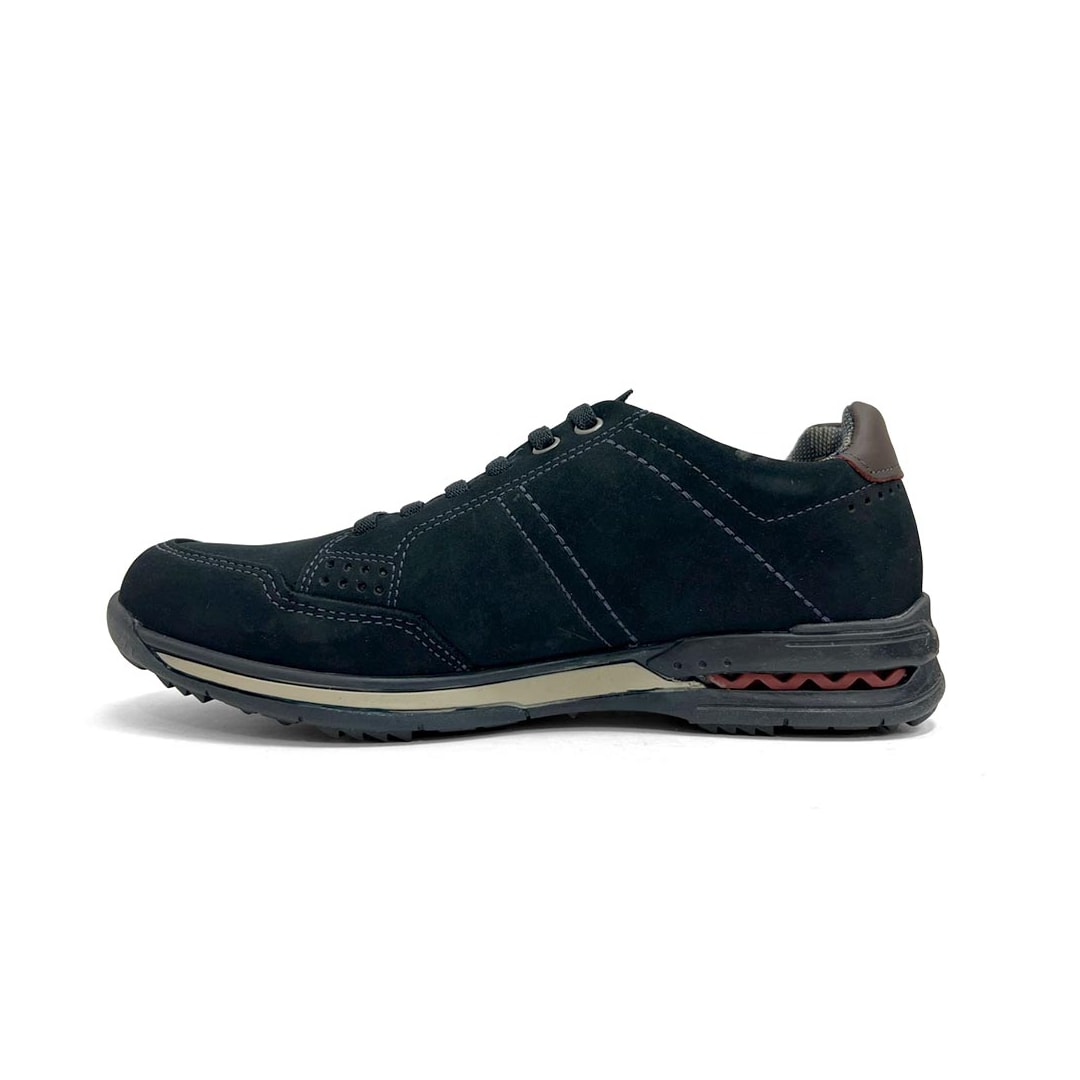 Tênis Pegada Casual Couro Masculino 114861 Marinho