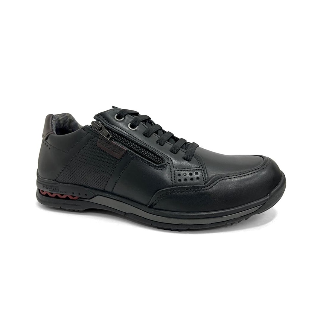 Tênis Pegada Casual Couro Masculino 114861 Preto