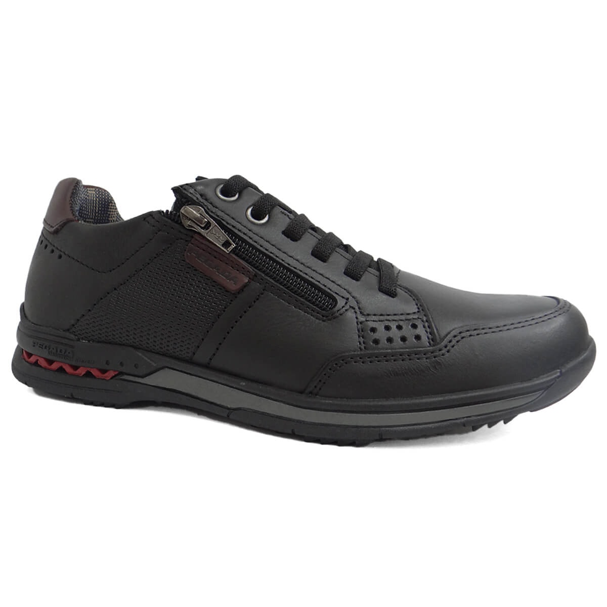 Tênis Pegada Casual Couro Masculino 114861 Preto Tênis Pegada Casual Couro Masculino 114861 Preto