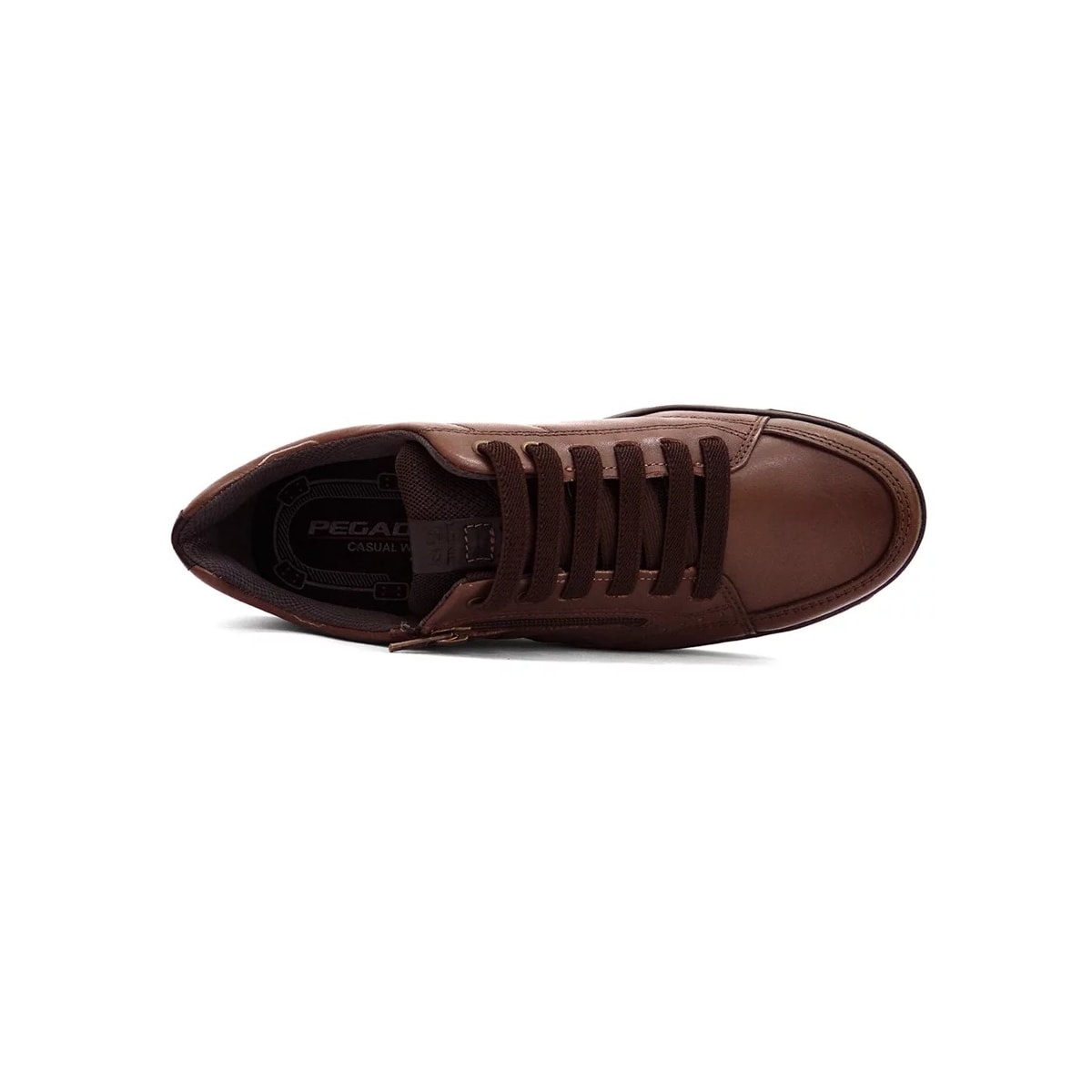 Tênis Pegada Casual Couro Masculino 119308 Brown/Preto