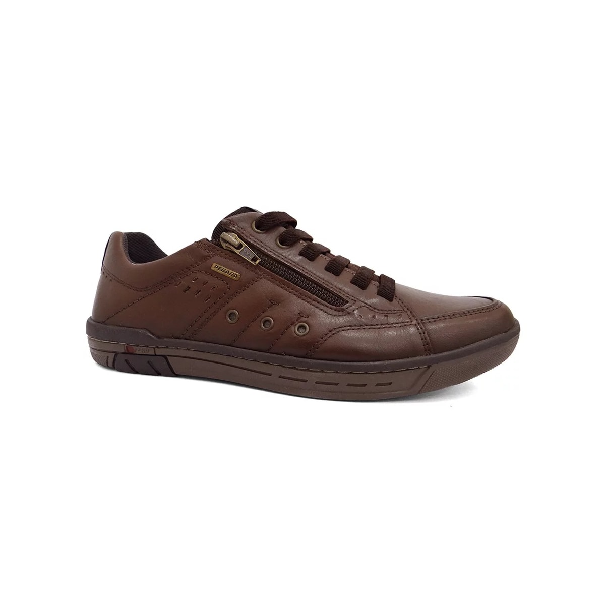 Tênis Pegada Casual Couro Masculino 119308 Brown/Preto Tênis Pegada Casual Couro Masculino 119308 Brown/Preto