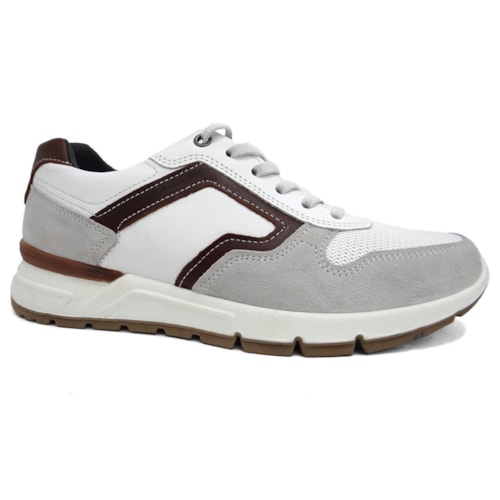 Tenis Pegada Casual De Couro 111604 Branco