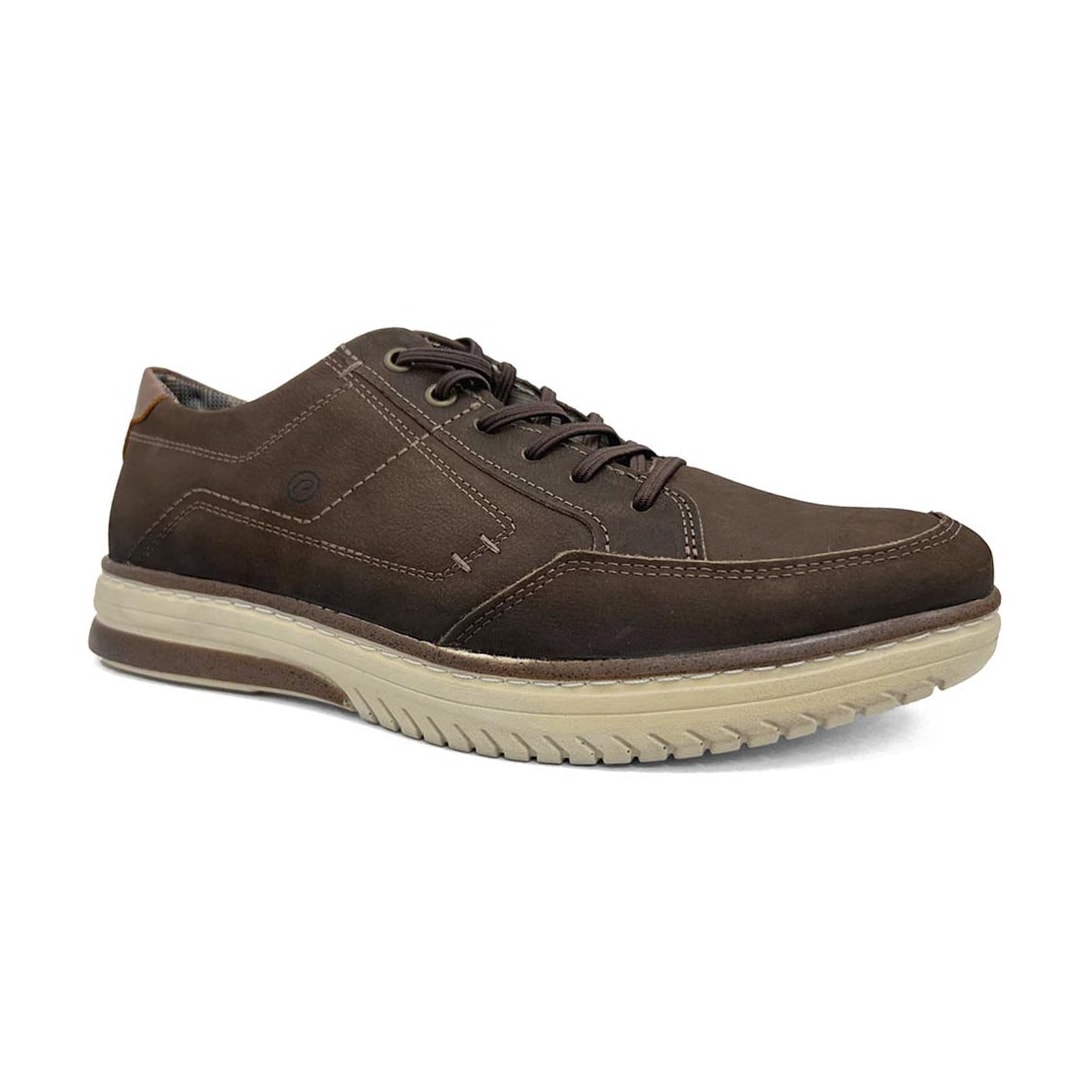 Tênis Pegada Casual Em Couro 111402 Chocolate