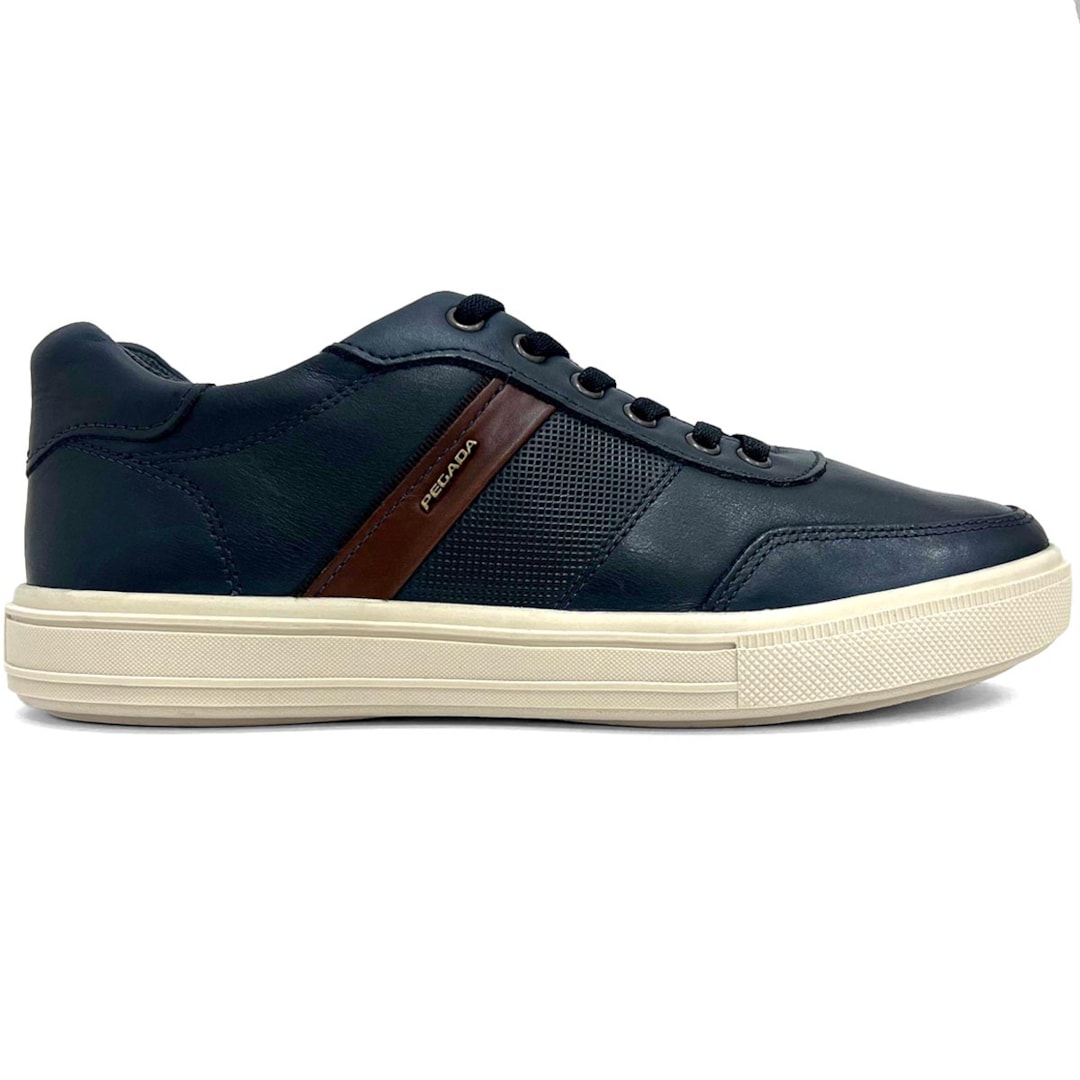 Tênis Pegada Casual Em Couro 111502 Dark Blue Tênis Pegada Casual Em Couro 111502 Dark Blue