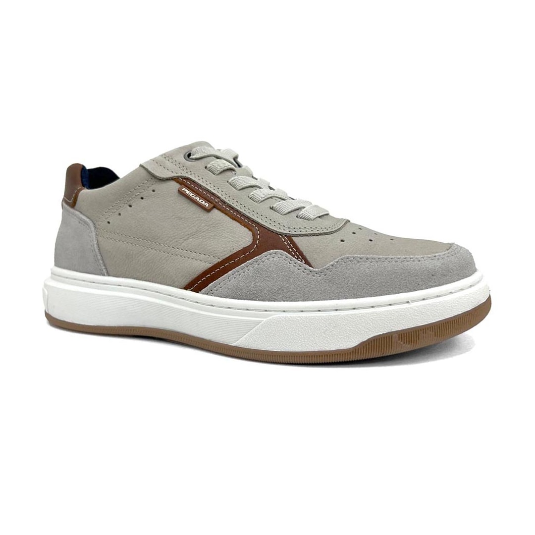 Tênis Pegada Casual Em Couro 111704 Silver Tênis Pegada Casual Em Couro 111704 Silver