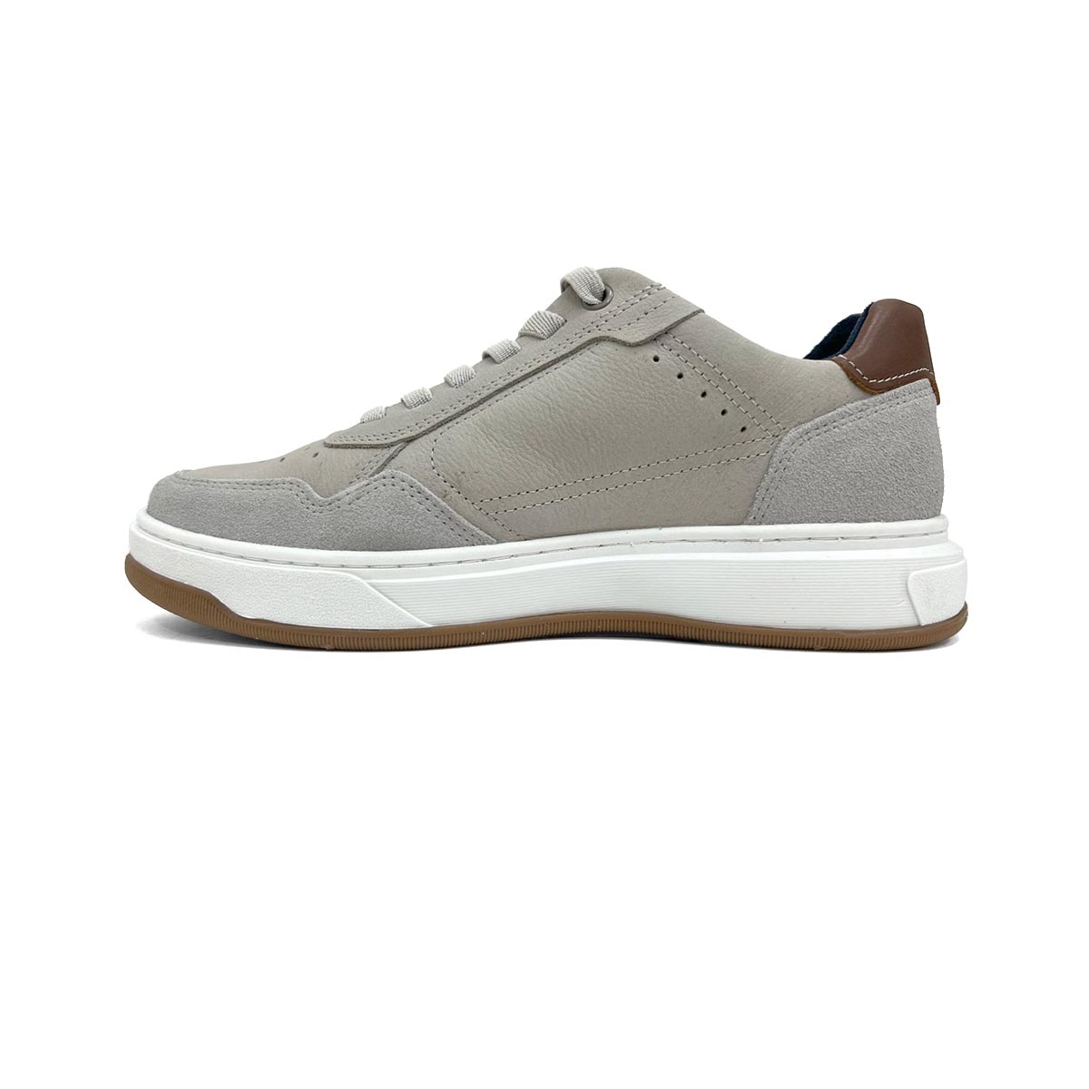 Tênis Pegada Casual Em Couro 111704 Silver Tênis Pegada Casual Em Couro 111704 Silver