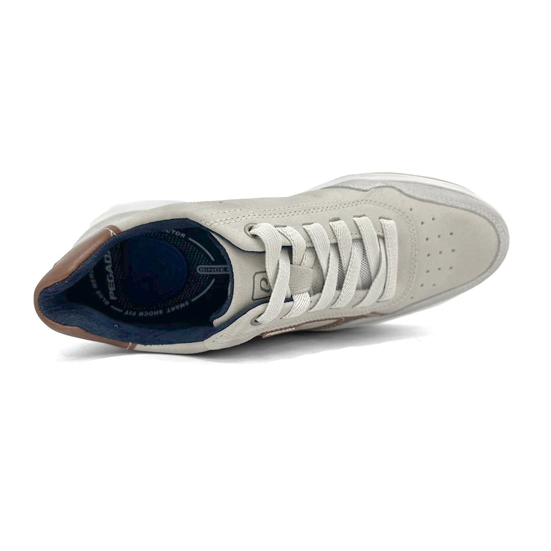 Tênis Pegada Casual Em Couro 111704 Silver Tênis Pegada Casual Em Couro 111704 Silver