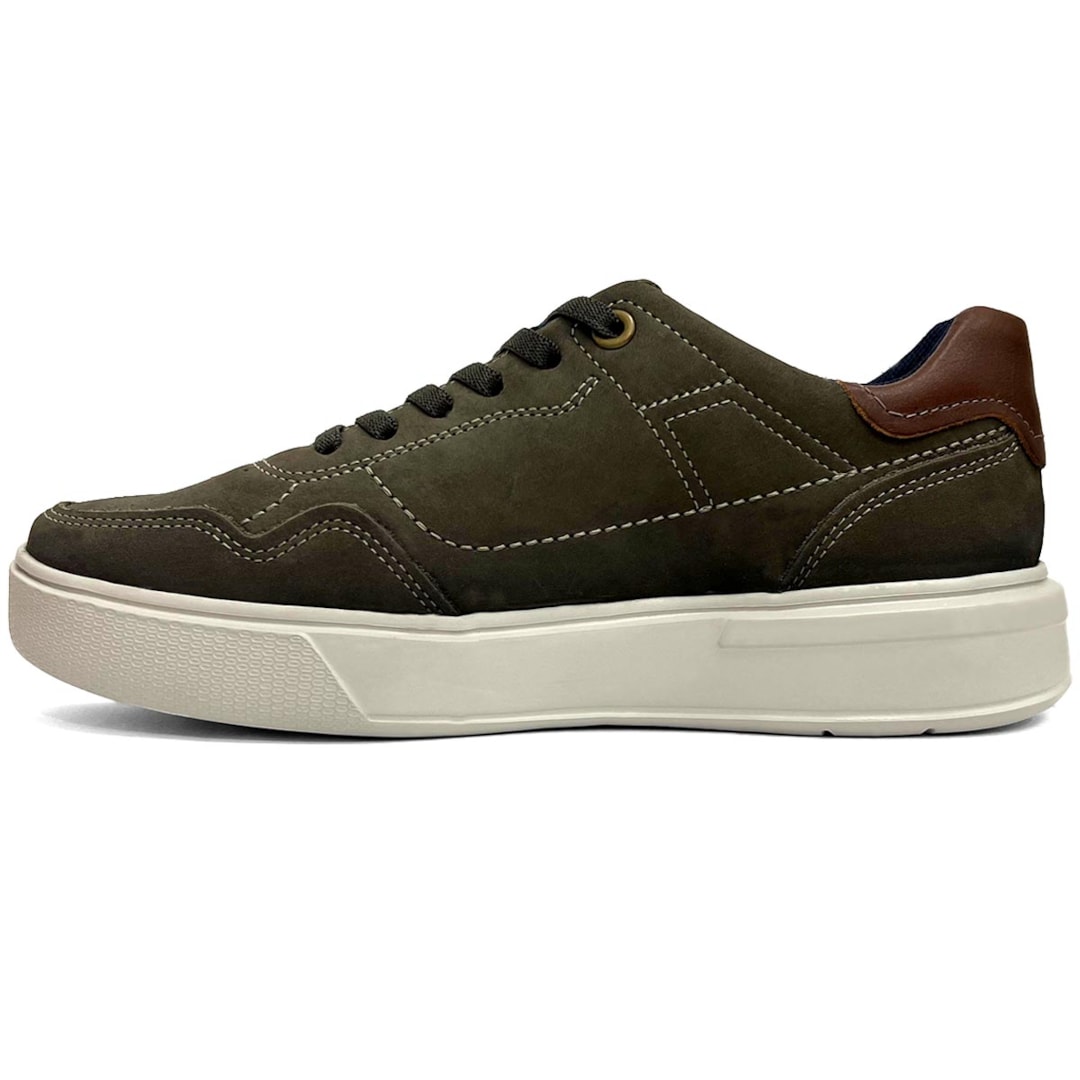 Tênis Pegada Casual Em Couro 111903 Dark Dune