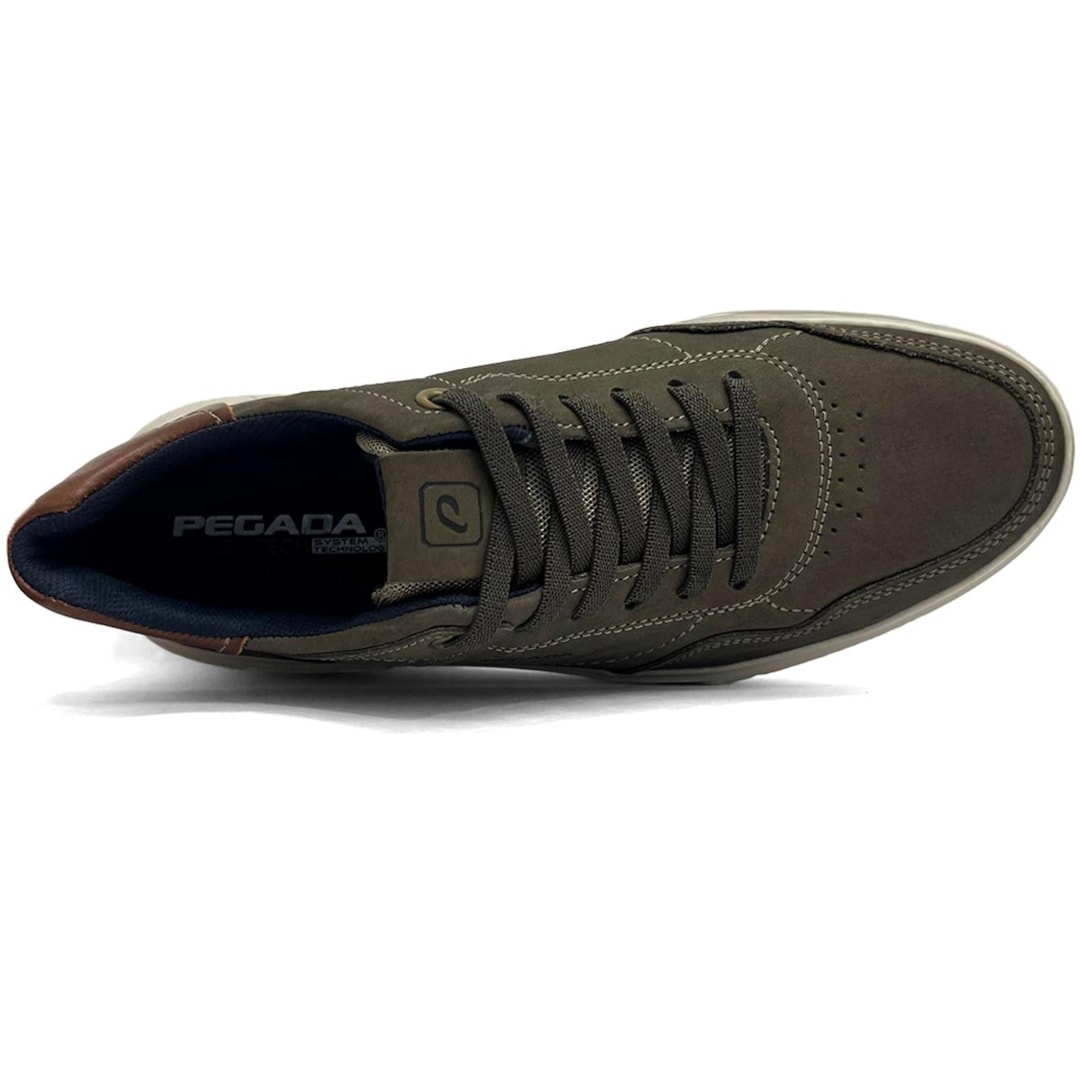 Tênis Pegada Casual Em Couro 111903 Dark Dune