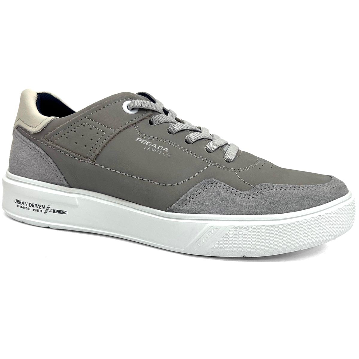 Tênis Pegada Casual Em Couro 111903 Silver Tênis Pegada Casual Em Couro 111903 Silver