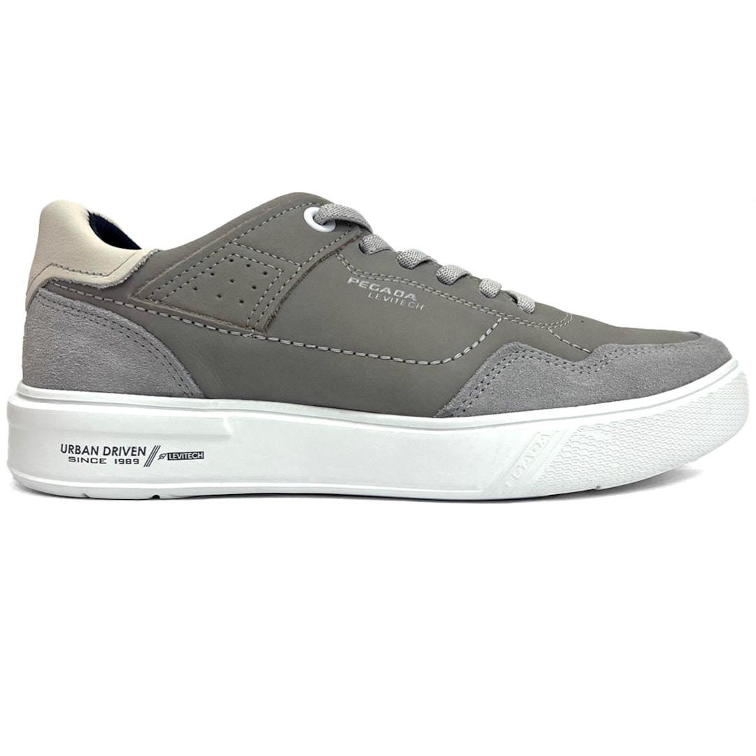 Tênis Pegada Casual Em Couro 111903 Silver Tênis Pegada Casual Em Couro 111903 Silver