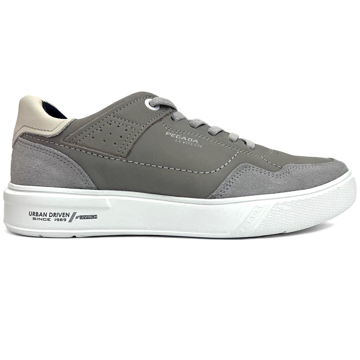 Tênis Pegada Casual Em Couro 111903 Silver Tênis Pegada Casual Em Couro 111903 Silver