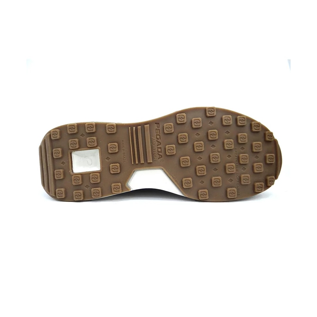 Tênis Pegada Casual Masculino Em Couro 110701 Areia/Mascavo Tênis Pegada Casual Masculino Em Couro 110701 Areia/Mascavo