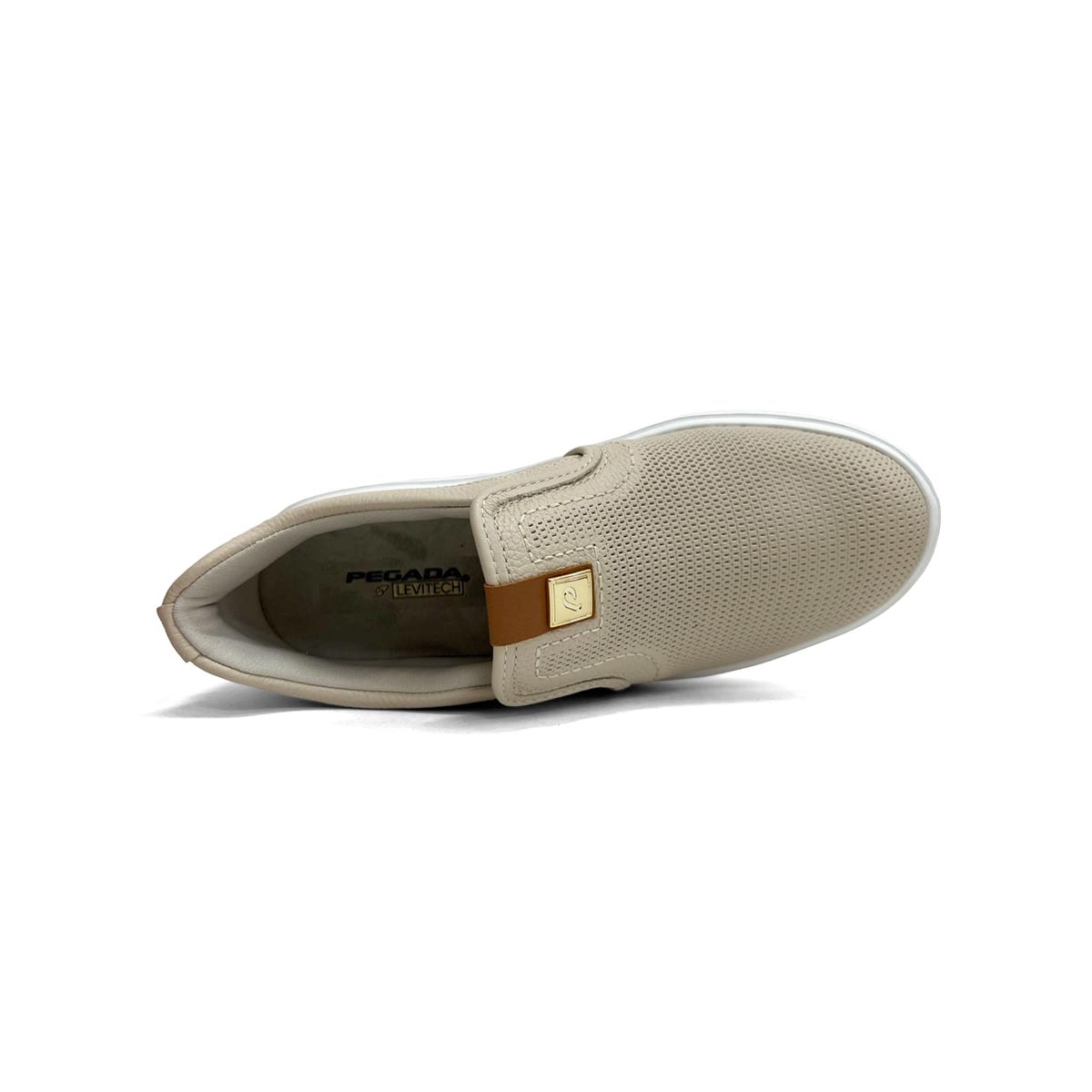 Tênis Pegada Feminino Casual De Couro 211210 Linho
