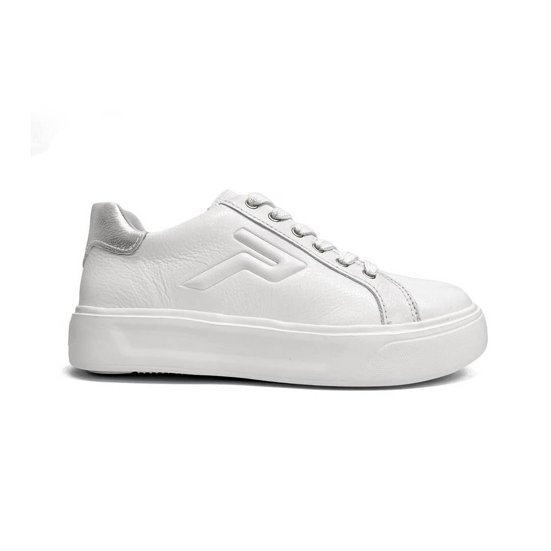 Tênis Pegada Feminino Casual De Couro 211216 Branco