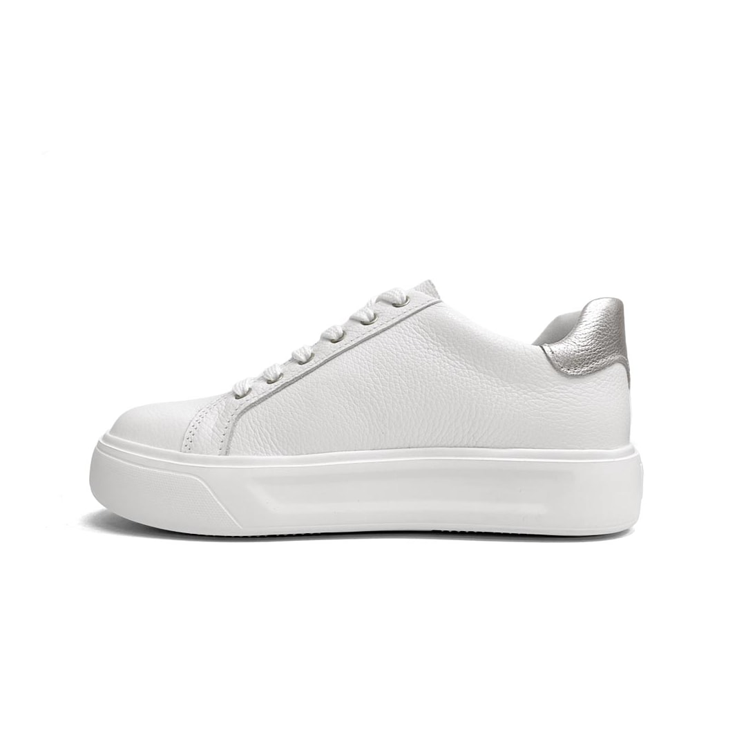 Tênis Pegada Feminino Casual De Couro 211216 Branco