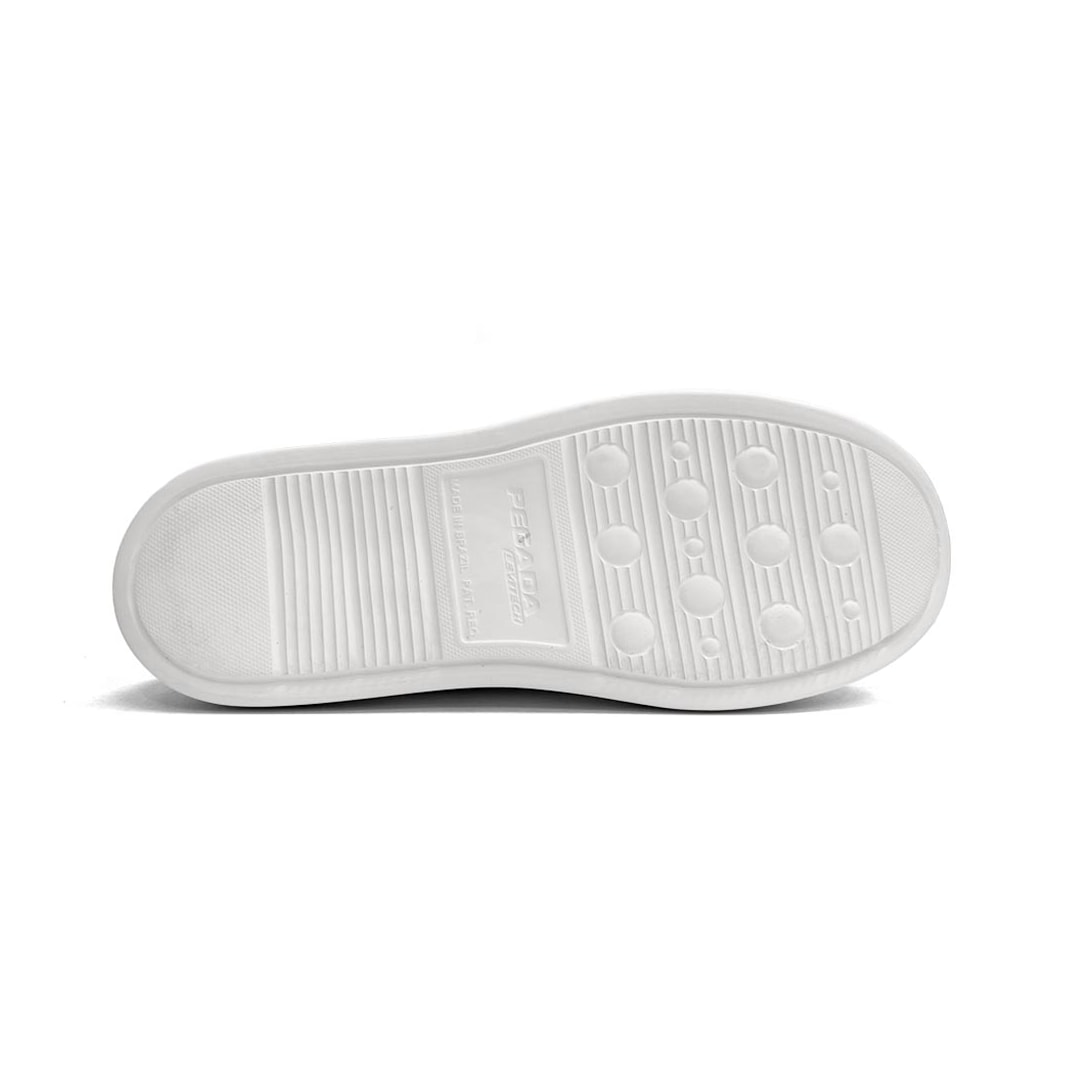 Tênis Pegada Feminino Casual De Couro 211216 Branco
