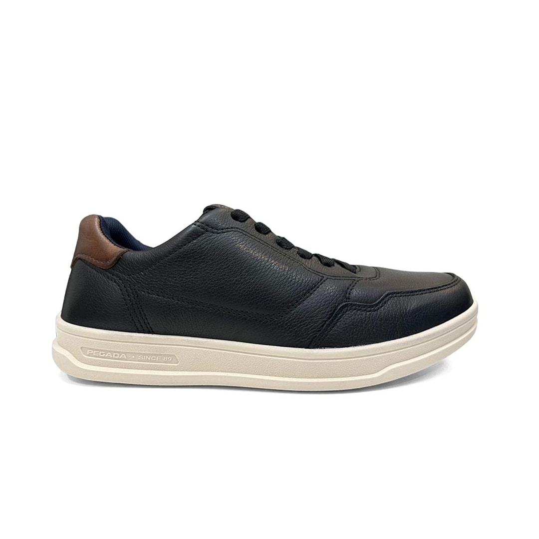 Tênis Pegada Masculino Casual Couro 110301 Preto Tênis Pegada Masculino Casual Couro 110301 Preto
