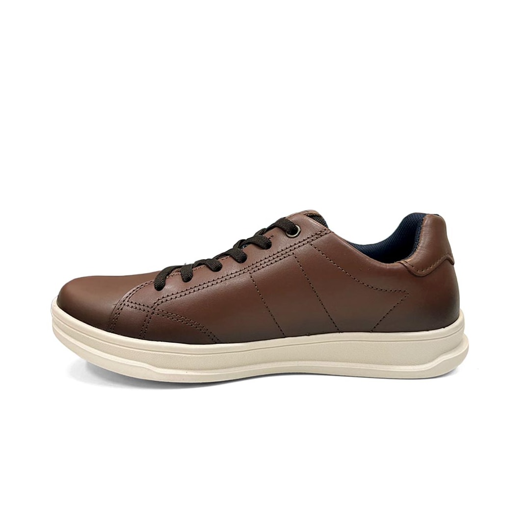 Tênis Pegada Masculino Casual Couro 110302 Pinhao