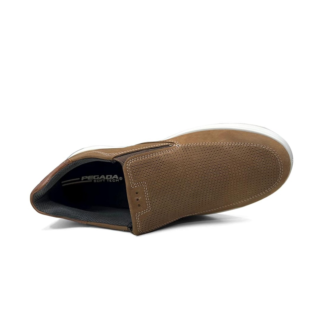 Tênis Pegada Masculino Casual Couro 112303 Mascavo